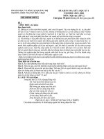 Đề thi giữa học kì 1 môn Ngữ văn lớp 12 năm 2019-2020 có đáp án - Trường THPT Nguyễn Hữu Thận