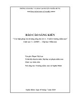 SKKN một số biện pháp dạy kĩ năng sống cho trẻ 4 – 5 tuổi ở trường mầm non 