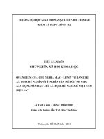 Quan điểm của chủ nghĩa mác – lênin về dân chủ xã hội chủ nghĩa và ý nghĩa của nó đối với việc xây dựng nền dân chủ xã hội chủ nghĩa ở việt nam hiện nay 