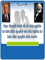 Học thuyết kinh tế về chủ nghĩa tư bản độc quyền và chủ nghĩa tư bản độc quyền nhà nước