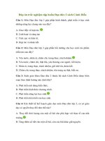 Ngân hàng câu hỏi tập huấn Đạo đức lớp 2 sách Cánh diều   Đáp án 15 câu trắc nghiệm tập huấn SGK lớp 2 môn Đạo đức