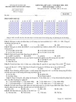 Đề thi giữa học kì 1 môn Sinh học lớp 12 năm 2019-2020 có đáp án - Trường THPT Nguyễn Hữu Thận