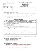 Đề thi giữa học kì 1 môn Tiếng Việt lớp 4 năm 2020-2021 có đáp án - Trường Tiểu học Đoàn Kết