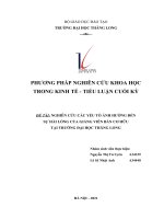 ĐỀ tài NGHIÊN cứu các yếu tố ẢNH HƯỞNG đến sự hài LÒNG của GIẢNG VIÊN bán cơ hữu tại TRƯỜNG đại học THĂNG LONG 