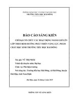 sáng kiến chỉ đạo tổ chức các hoạt động giáo dục ngoài giờ lên lớp theo định hướng phát triển năng lực, phẩm chất học sinh trường tiểu học hải đông 