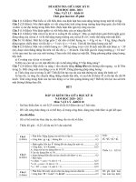 Đề thi giữa học kì 2 môn Vật lí lớp 10 năm 2020-2021 có đáp án - Trường THPT Lương Văn Can
