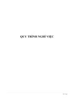 QUY TRÌNH XIN NGHỈ VIỆC