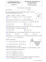 Đề thi giữa học kì 2 môn Toán lớp 12 năm 2020-2021 - Trường THPT Đông Tiền Hải
