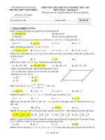 Đề thi giữa học kì 1 môn Toán lớp 10 năm 2020-2021 có đáp án - Trường THPT Thái Phiên