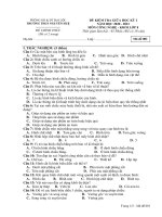 Đề thi giữa học kì 1 môn Công nghệ lớp 8 năm 2020-2021 có đáp án - Trường THCS Nguyễn Huệ