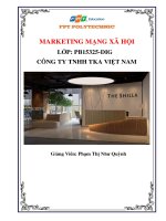 Tiểu luận xây dựng chiến lược truyền thông mạng xã hội cho công ty TNHH TKA việt nam 