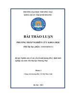 (THẢO LUẬN) Nghiên cứu về các yếu tố ảnh hưởng đến ý định khởi nghiệp của sinh viên Đại học Thương Mại