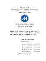 PHÂN TÍCH CHIẾN lược QUẢN TRỊ sản PHẨM sữa đậu NÀNH FAMI CANXI 