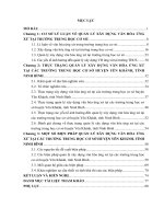 Luận văn quản lý xây dựng VH ứng xử tại các trường THCS huyện yên khánh, tỉnh ninh bình 