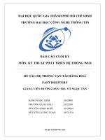 Báo cáo cuối kỳ môn Kỹ thuật phát triển hệ thống web: Hệ thống vận tải hàng hoá