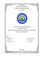 Đề tài phân tích hoạt động tạo nguồn và mua hàng tại công ty cổ phần thương mại bách hóa xanh 