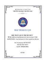 Tiểu luận nghiên cứu hoạt động quản trị tri thức của công ty TNHH KEPPIE DESIGN   thực hành quản trị tri thức trong lĩnh vực kiến trúc 