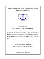 tiểu luận QUAN ĐIỂM CỦA CHỦ NGHĨA MÁC - LÊNIN VẺ DÂN CHỦ XÃ HỘI CHỦ NGHĨA VÀ Ý NGHĨA CỦA NÓ ĐÓI VỚI VIỆC XÂY DỰNG NÈN DÂN CHỦ XÃ HỘI CHỦ NGHĨA Ở VIỆT NAM HIỆN NAY