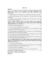 Luận văn quản lý hoạt động dạy học môn tiếng việt ở các trường tiểu học quận hoàn kiếm, hà nội theo tiếp cận năng lực 