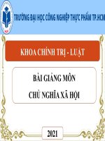 Bài giảng Chủ nghĩa xã hội: Chương 1 - Trường ĐH Công nghiệp Thực phẩm TP. HCM