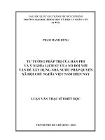 Tư tưởng pháp trị của hàn phi và ý nghĩa lịch sử của nó đối với vấn đề xây dựng nhà nước pháp quyền xã hội chủ nghĩa việt nam     