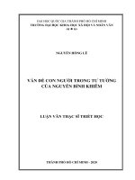 Vấn đề con người trong tư tưởng của nguyễn bỉnh khiêm     