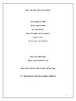 Báo cáo thực tập Xây dựng phần mềm quản lí bán thuốc