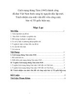 Tiểu luận kết thúc môn Lịch Sử Đảng Cộng Sản Việt Nam