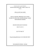 Quản lý chương trình đào tạo cử nhân ngành y tế công cộng, trường đại học y dược thành phố hồ chí minh     