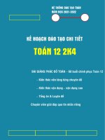 Cô ngọc huyền LB kế hoạch đào tạo chi tiết phác đồ toán 12 2k4 