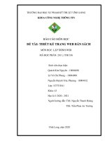 ĐỀ tài THIẾT kế TRANG WEB bán SÁCH 