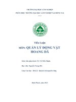 quản lý động vật hoang dã
