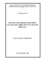 Đạo tin lành trong cộng đồng các dân tộc thiểu số ở tây nguyên hiện nay     