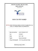 Phân tích hoạt động content marketing tại công ty TNHH bất động sản homenext 