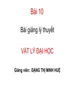Bài 10hệ nhiệt động  quá trình nhiệt động của hệ, đường dẫn  công và nhiệt   nội năng  định luật thứ nhất của nhiệt động học  vận dụng định luật i để khảo sát các quá trình nhiệt động của khí lý  tưở 