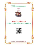 phieu bai tap cuoi tuan mon toan lop 6 