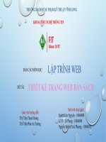 ĐỀ tài THIẾT kế TRANG WEB bán SÁCH 