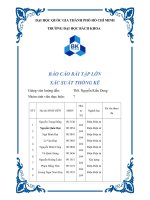 BÁO cáo bài tập lớn xác SUẤT THỐNG kê 