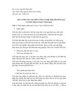 ĐỀ CƯƠNG ôn TẬP MÔN CÔNG NGHỆ MÔI TRƯỜNG đại CƯƠNG PHẦN CHẤT THẢI RẮN 