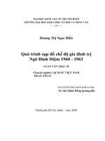 Quá trình sụp đổ chế độ gia đình trị ngô đình diệm 1960   1963     