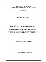Một Số Giải Pháp Hoàn Thiện Marketing-Mix Tại Ngân Hàng Thương Mại Cổ Phần Kỹ Thương
