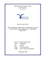 Thực trạng hoạt động cho vay tiêu dùng tại ngân hàng thương mại cổ phần việt á chi nhánh bình dương 