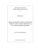 Một Số Giải Pháp Hoàn Thiện Văn Hóa Doanh Nghiệp Của Cty TNT - Vietrans Express Worldwide