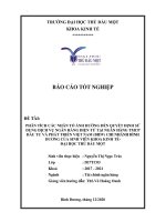 Phân tích các nhân tố ảnh hưởng đến quyết định sử dụng dịch vụ ngân hàng điện tử tại ngân hàng TMCP đầu tư và phát triển việt nam chi nhánh bình dương của sinh viên khoa kinh tế   đại học thủ dầu một 