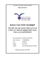 Kế toán tiền gửi ngân hàng tại công ty TNHH villa glasswindow 