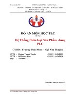 ĐỒ án môn học PLC đề tài hệ thống phân loại sản phẩm dùng PLC 