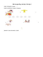 Bài tập ôn hè môn Tiếng Anh lớp 3 lên lớp 4  Bài tập môn tiếng Anh lớp 3 lên lớp 4