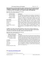 Nghiên cứu khả năng sinh trưởng, năng suất, chất lượng của một số giống đồng tiền trồng chậu trong hệ thống châm phân tự động tại trường Đại học Nông Lâm Thái Nguyên