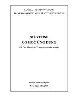 GIÁO TRÌNH CƠ HỌC ỨNG DỤNG (Hệ Cao đẳng nghề, Trung cấp chuyên nghiệp)