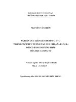 Nghiên cứu liên kết hydro c‑h∙∙∙o trong các phức tương tác của CHX3 (x= f, cl, br) với CO bằng phương pháp hóa học lượng tử 